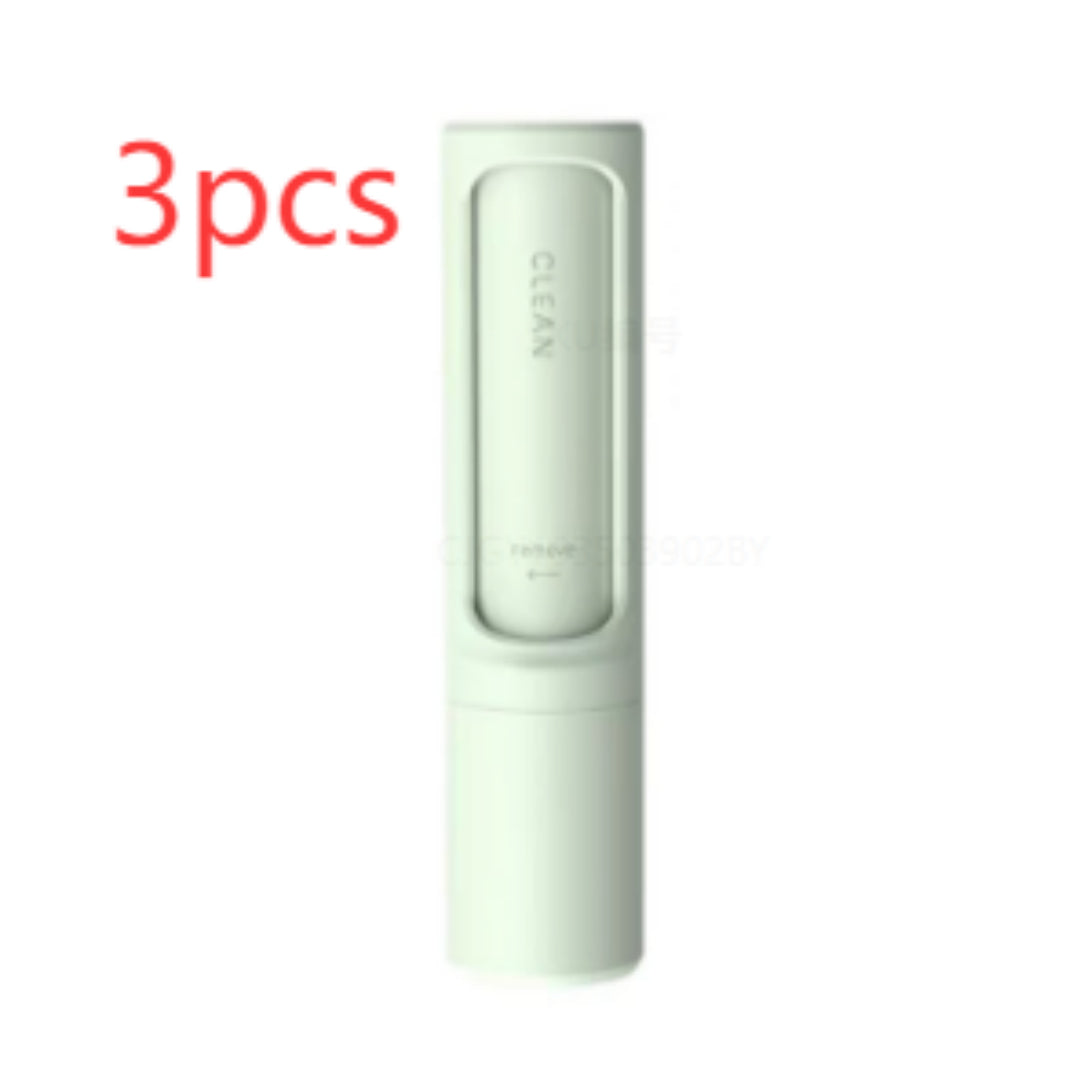 2-1 Reusable Pet Hair Remover Brush Lint Roller Portable Effective Self Cleaning Tool for Cat Dog