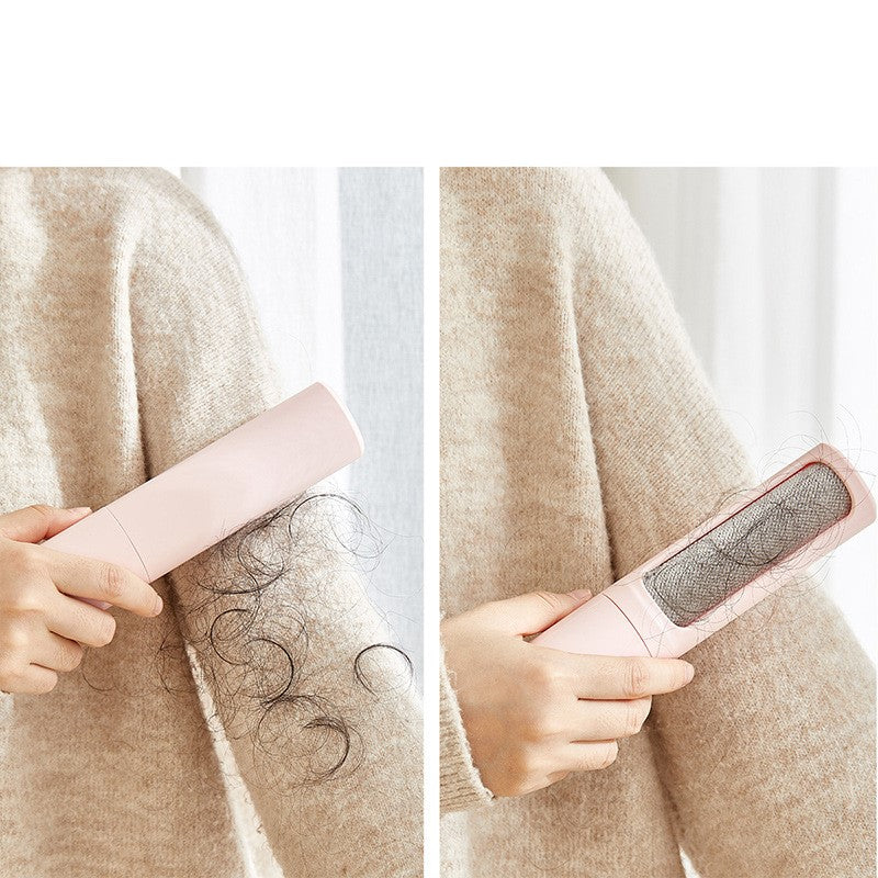 2-1 Reusable Pet Hair Remover Brush Lint Roller Portable Effective Self Cleaning Tool for Cat Dog