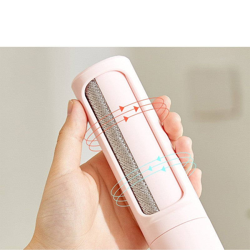 2-1 Reusable Pet Hair Remover Brush Lint Roller Portable Effective Self Cleaning Tool for Cat Dog