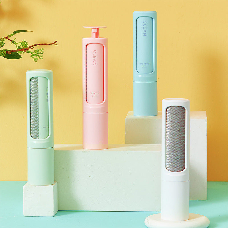2-1 Reusable Pet Hair Remover Brush Lint Roller Portable Effective Self Cleaning Tool for Cat Dog