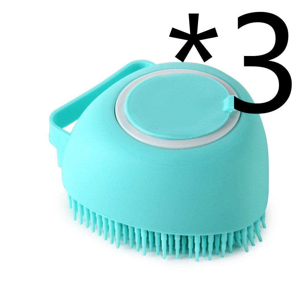 Silicone Dog Bath Massage Gloves Brush Pet Cat Bathroom Cleaning Tool
