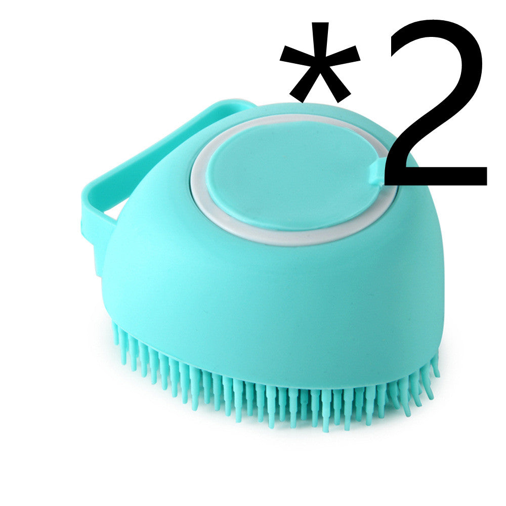 Silicone Dog Bath Massage Gloves Brush Pet Cat Bathroom Cleaning Tool