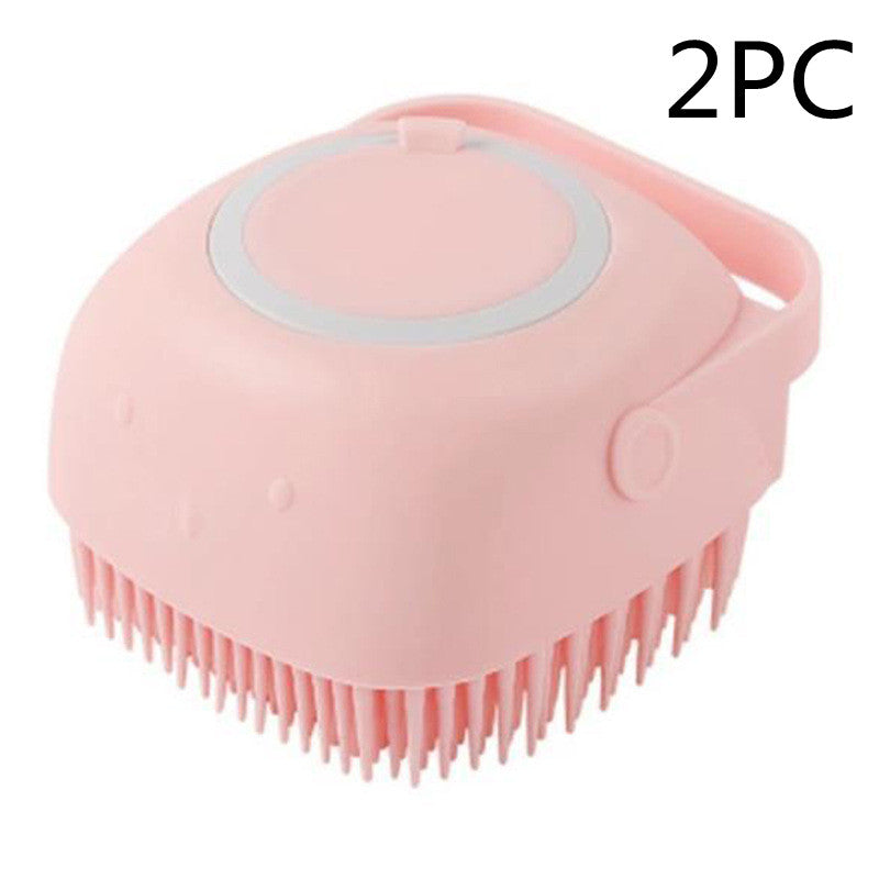 Silicone Dog Bath Massage Gloves Brush Pet Cat Bathroom Cleaning Tool