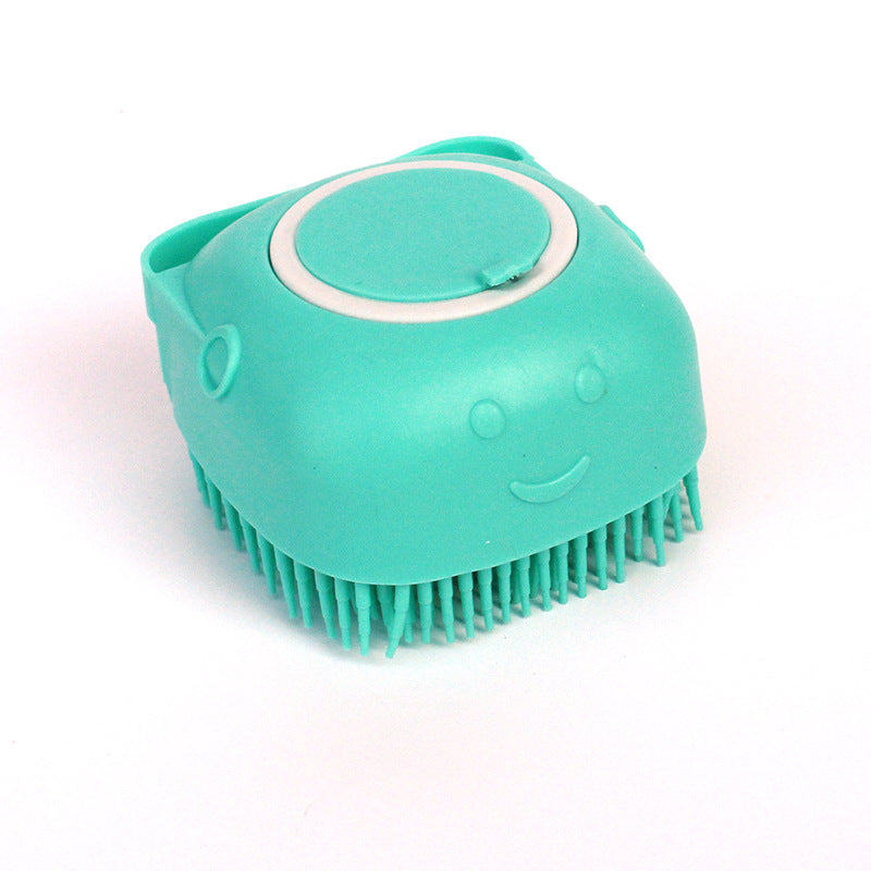 Silicone Dog Bath Massage Gloves Brush Pet Cat Bathroom Cleaning Tool