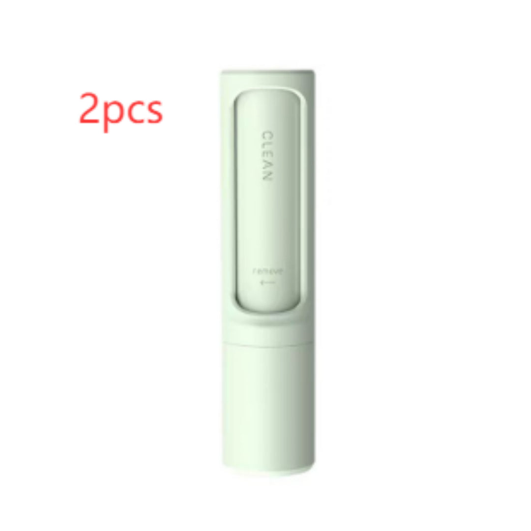 2-1 Reusable Pet Hair Remover Brush Lint Roller Portable Effective Self Cleaning Tool for Cat Dog