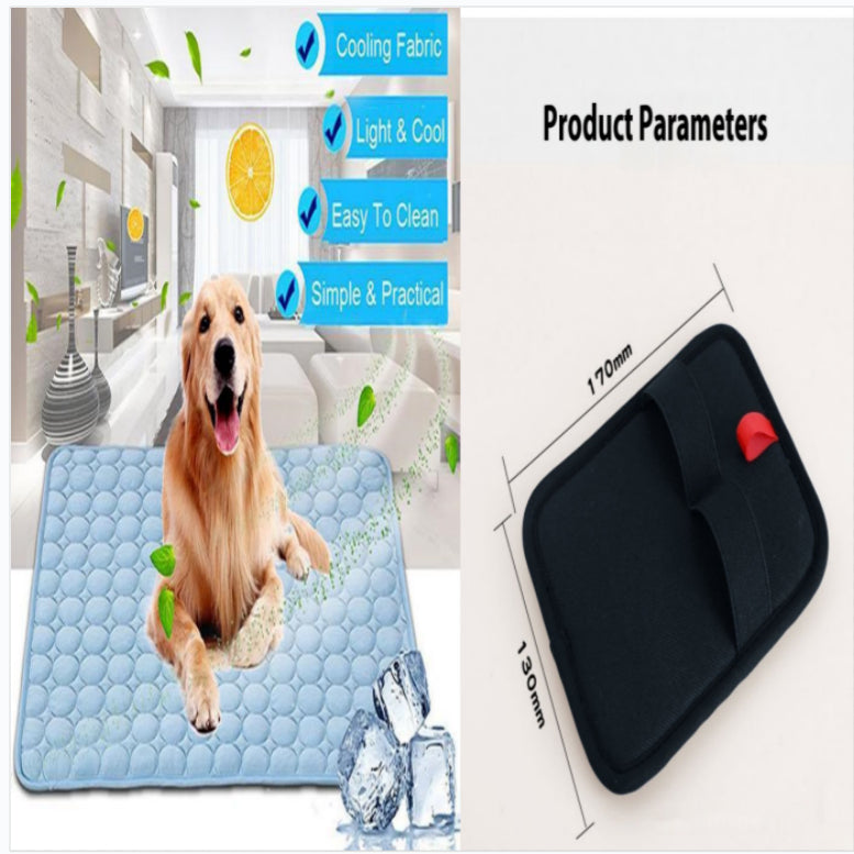 Pet Dog Cat Ice Silk Cold Nest Pad For Cooling In Summer