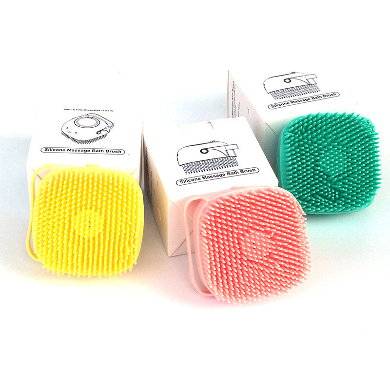 Silicone Dog Bath Massage Gloves Brush Pet Cat Bathroom Cleaning Tool