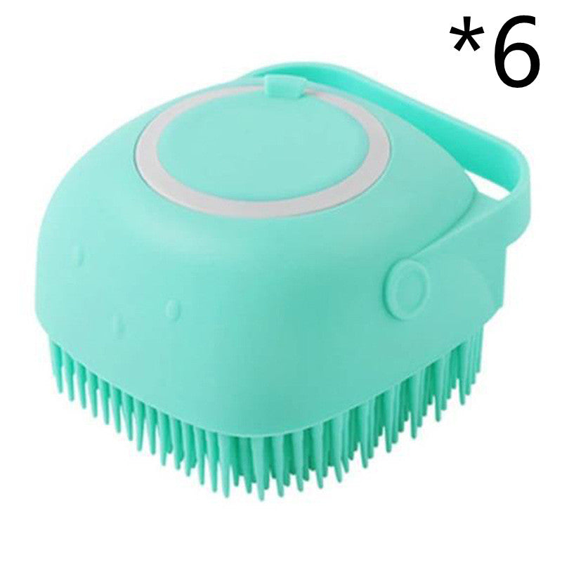 Silicone Dog Bath Massage Gloves Brush Pet Cat Bathroom Cleaning Tool