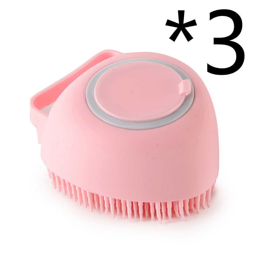 Silicone Dog Bath Massage Gloves Brush Pet Cat Bathroom Cleaning Tool