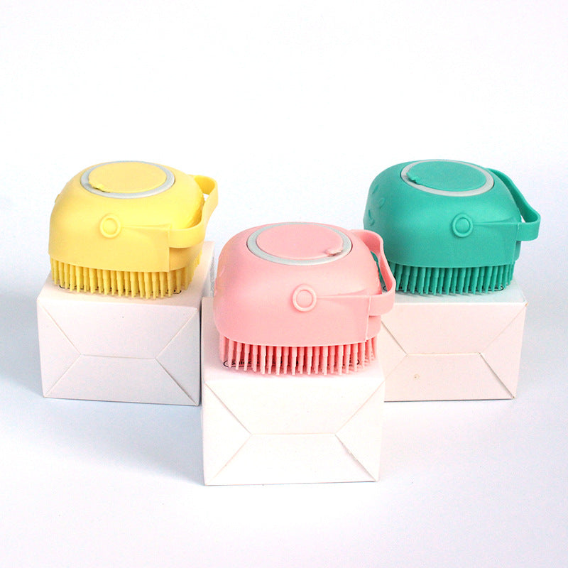 Silicone Dog Bath Massage Gloves Brush Pet Cat Bathroom Cleaning Tool